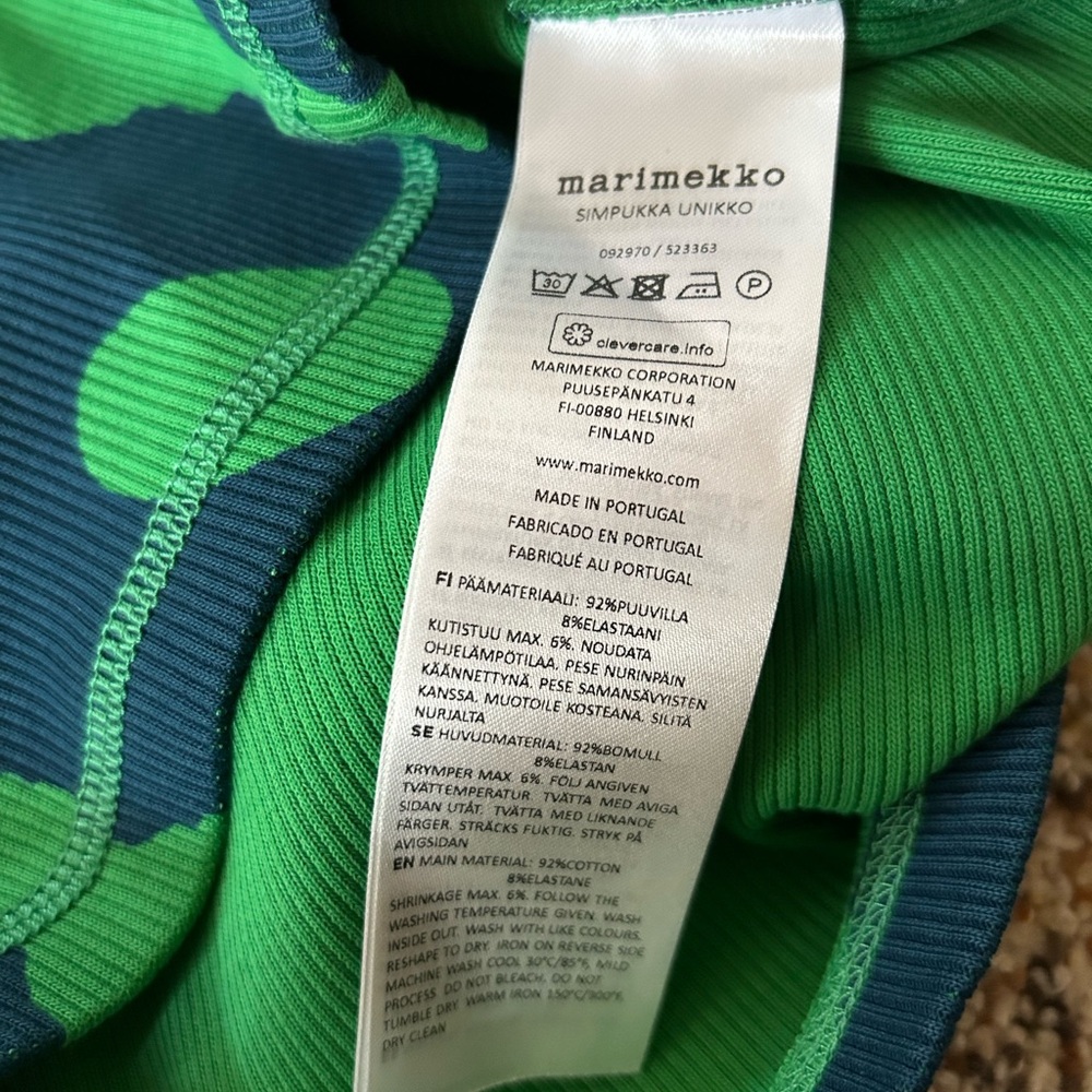 NWT Marimekko Simpukka Unikko Rib Floral Cotton Tank Dress size medium - Picture 6 of 9